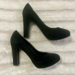 J. Crew Black Suede Heels Size 6.5/6